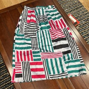 Lucia vintage Colorful Striped A-Line Skirt